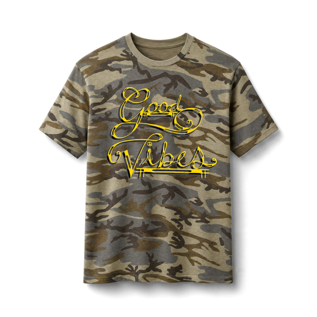 Good Vibes Campout Camo Shirt