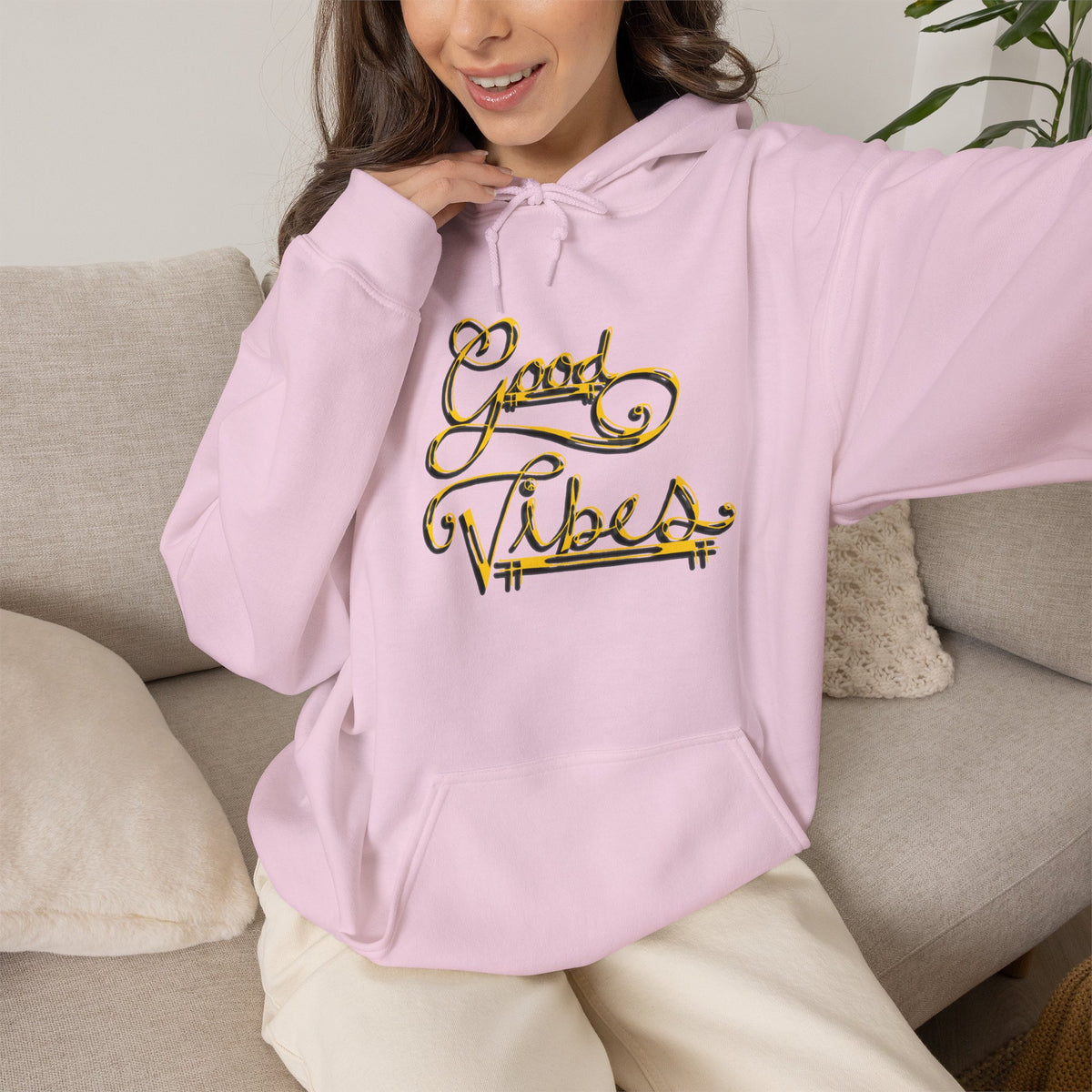 Hippies & Ravins "Good Vibes" Hooded Sweatshirt