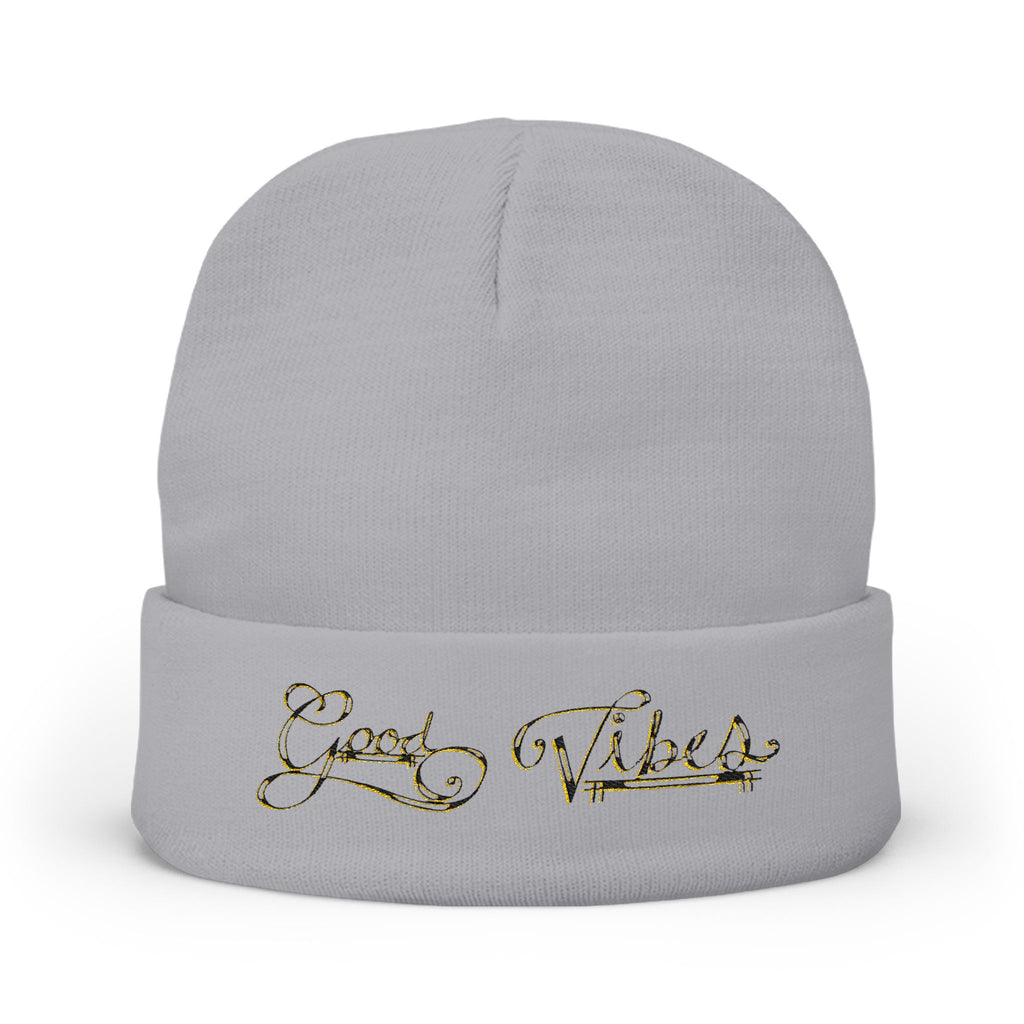 Good Vibes Knit Beanie (Embroidery)