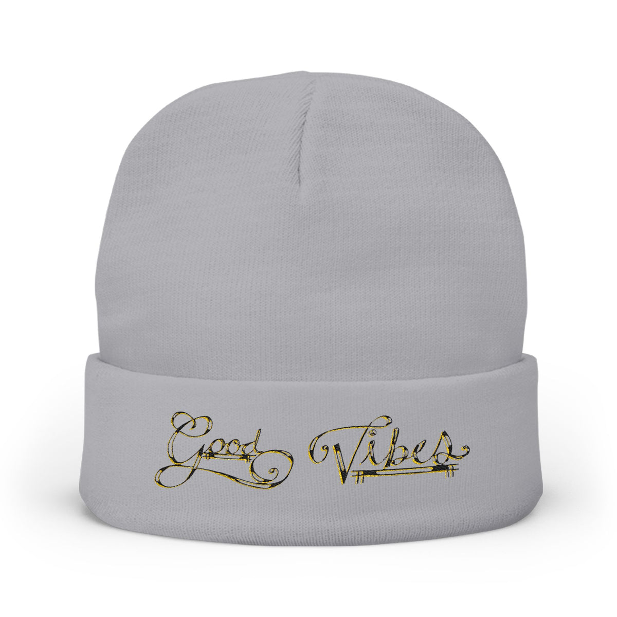 Good Vibes Knit Beanie (Embroidery)