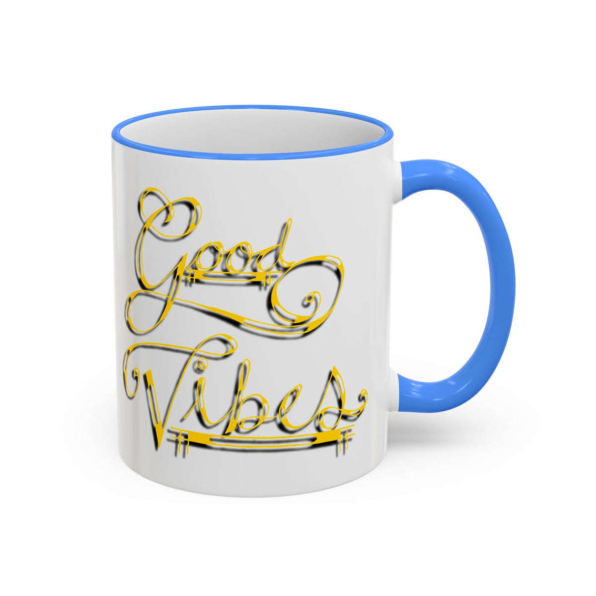 Gold Letter Good Vibes Mug (11oz, 15oz)