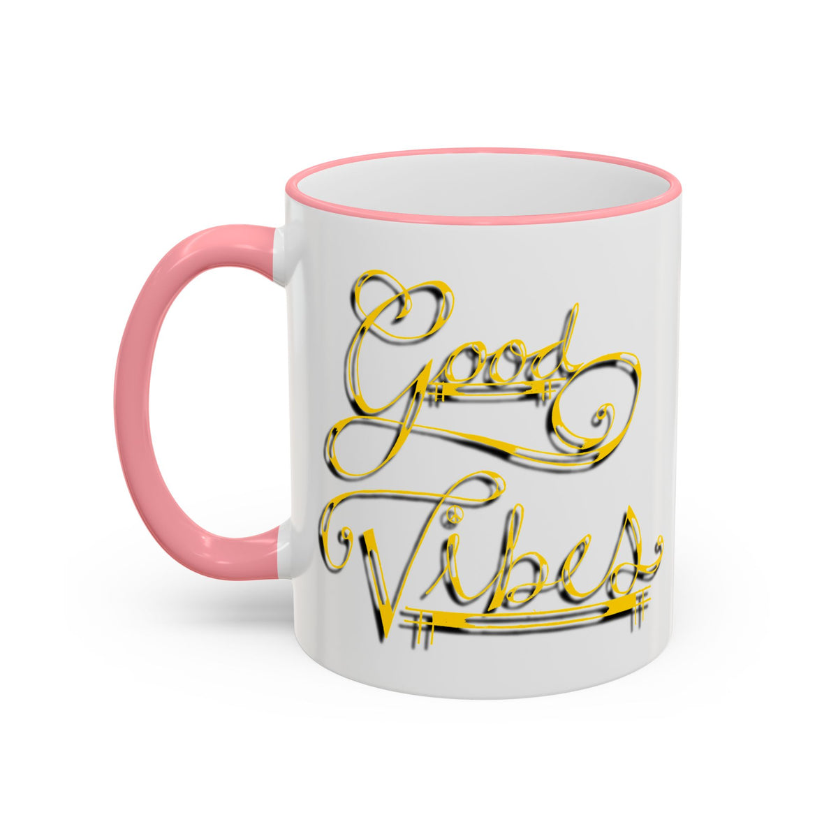 Gold Letter Good Vibes Mug (11oz, 15oz)