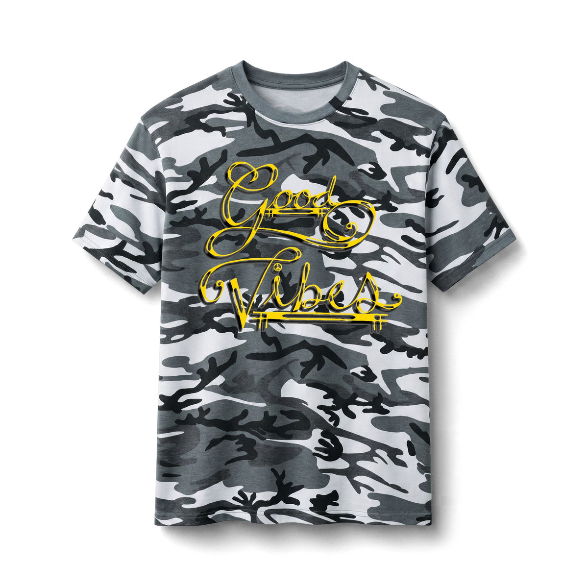 Good Vibes Campout Camo Shirt
