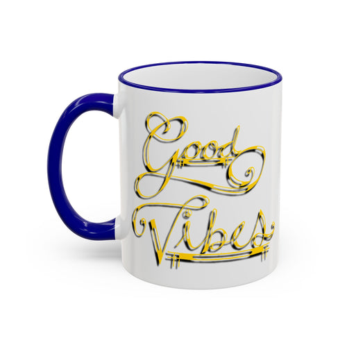 Gold Letter Good Vibes Mug (11oz, 15oz)