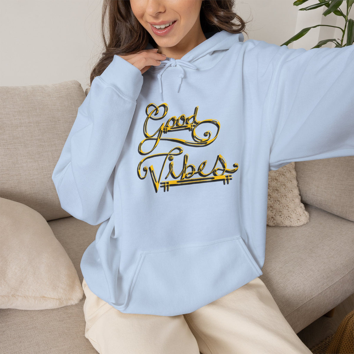 Hippies & Ravins "Good Vibes" Hooded Sweatshirt