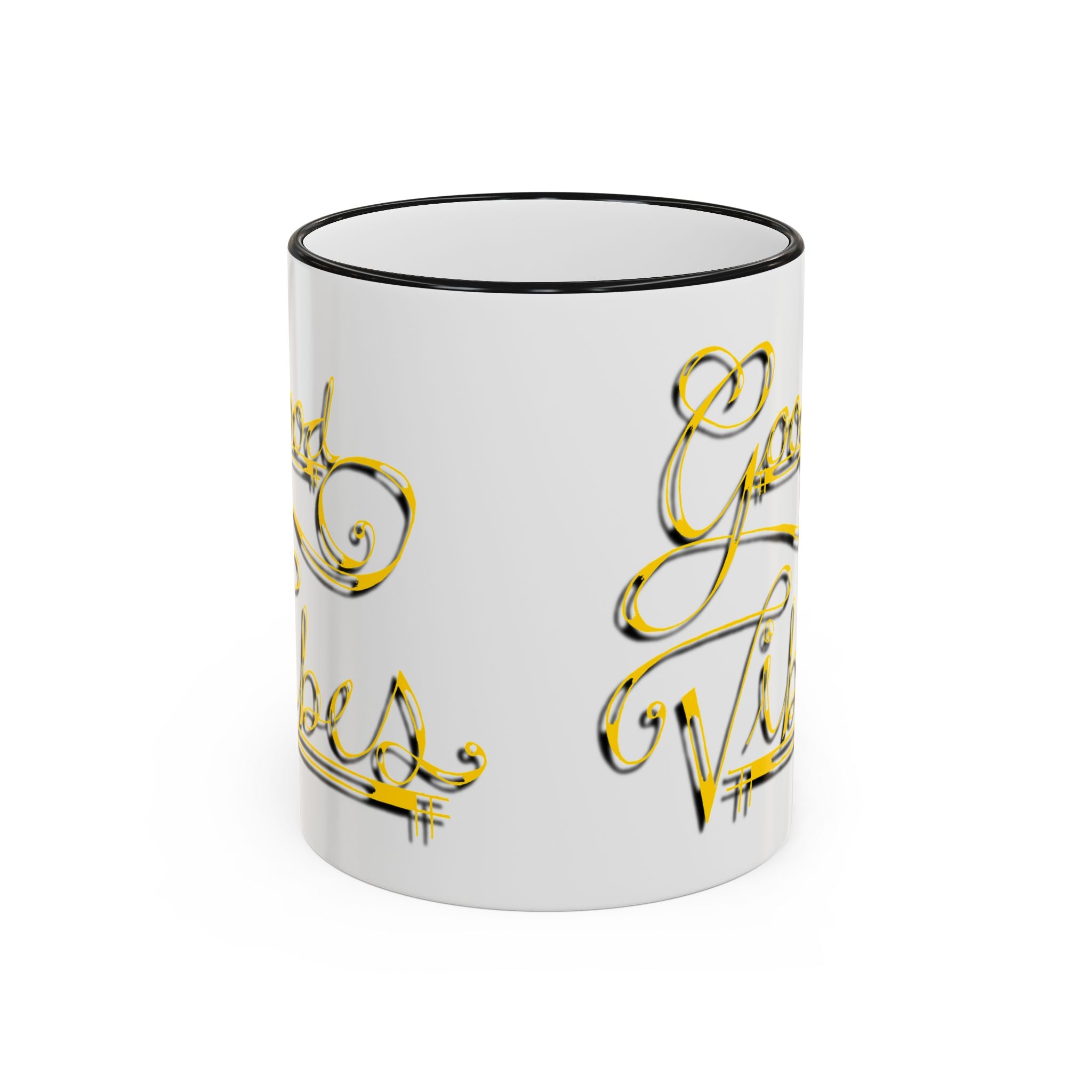 Gold Letter Good Vibes Mug (11oz, 15oz)