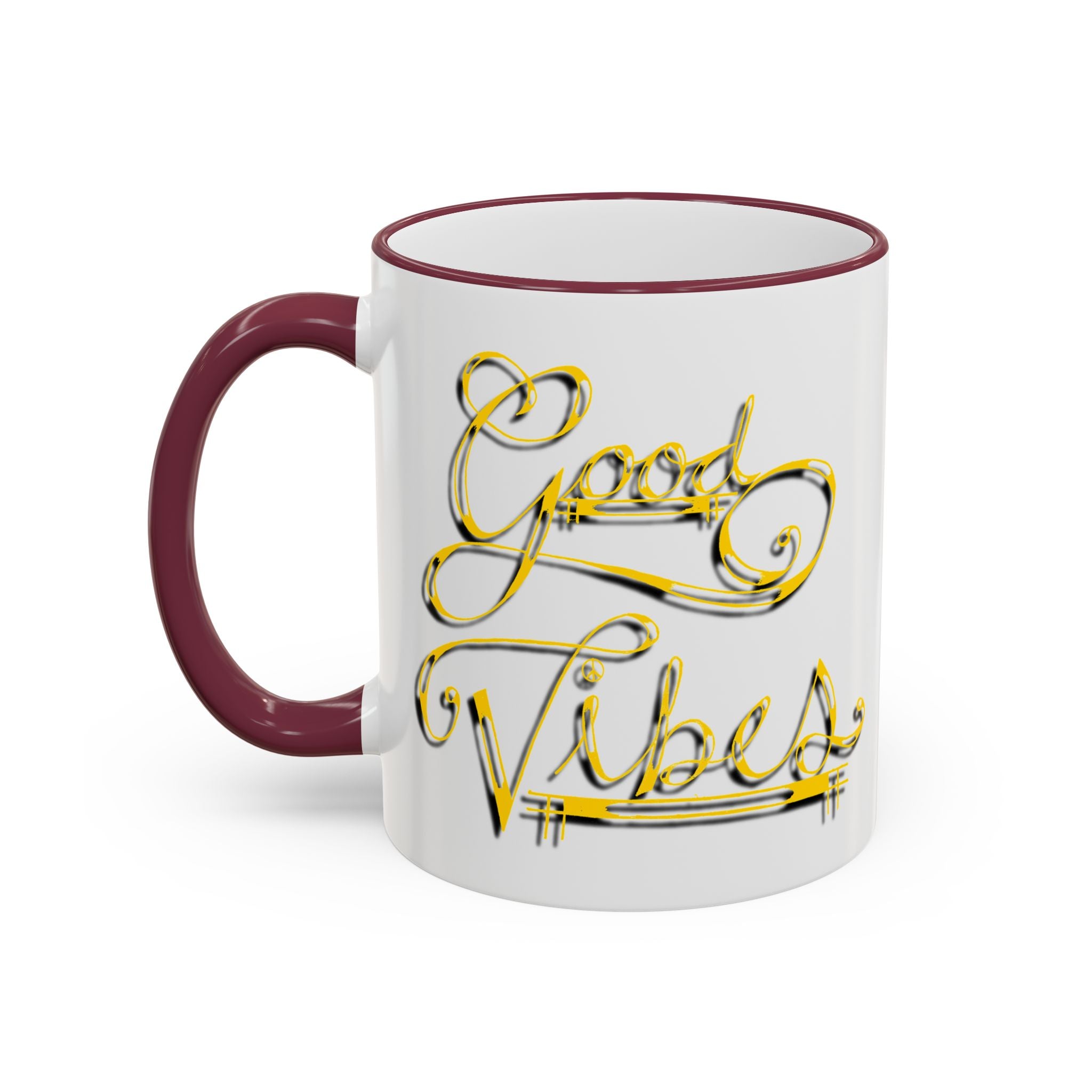 Gold Letter Good Vibes Mug (11oz, 15oz)