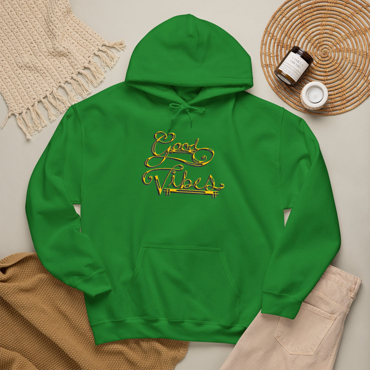 Hippies & Ravins "Good Vibes" Hooded Sweatshirt