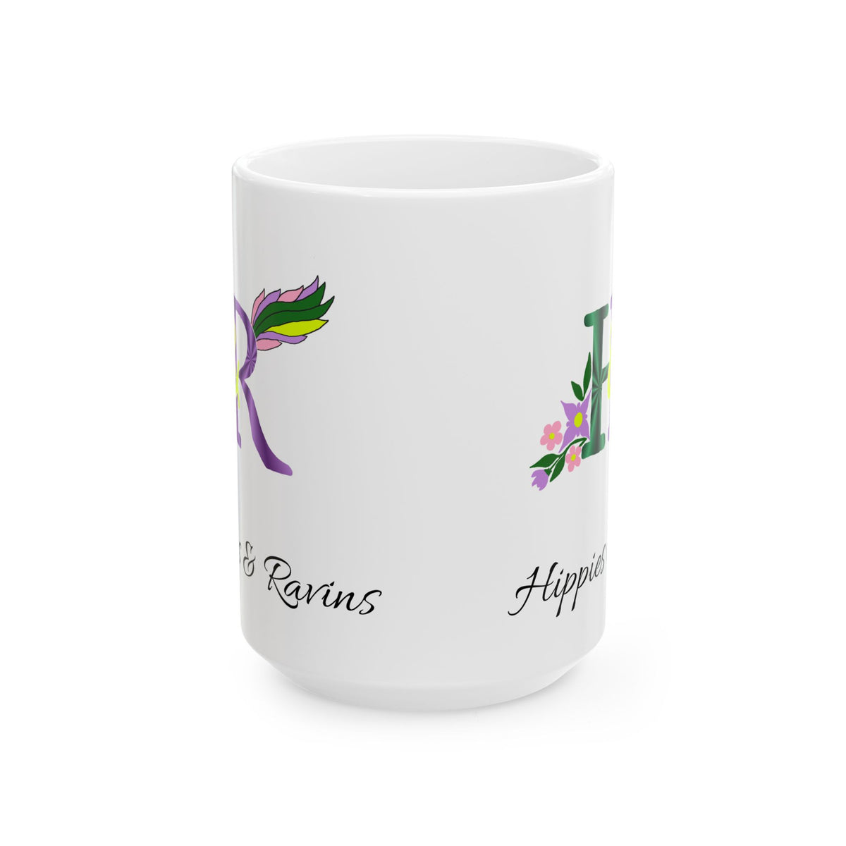 H&R Hippies and Ravins Official logo Hand-drawn Ceramic Mug, (11oz, 15oz)