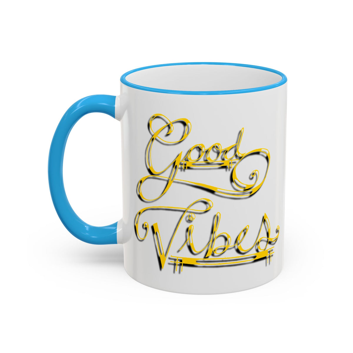 Gold Letter Good Vibes Mug (11oz, 15oz)