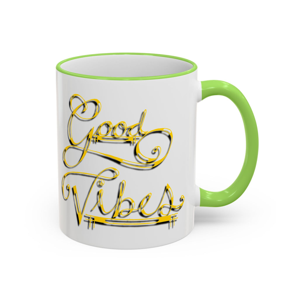 Gold Letter Good Vibes Mug (11oz, 15oz)