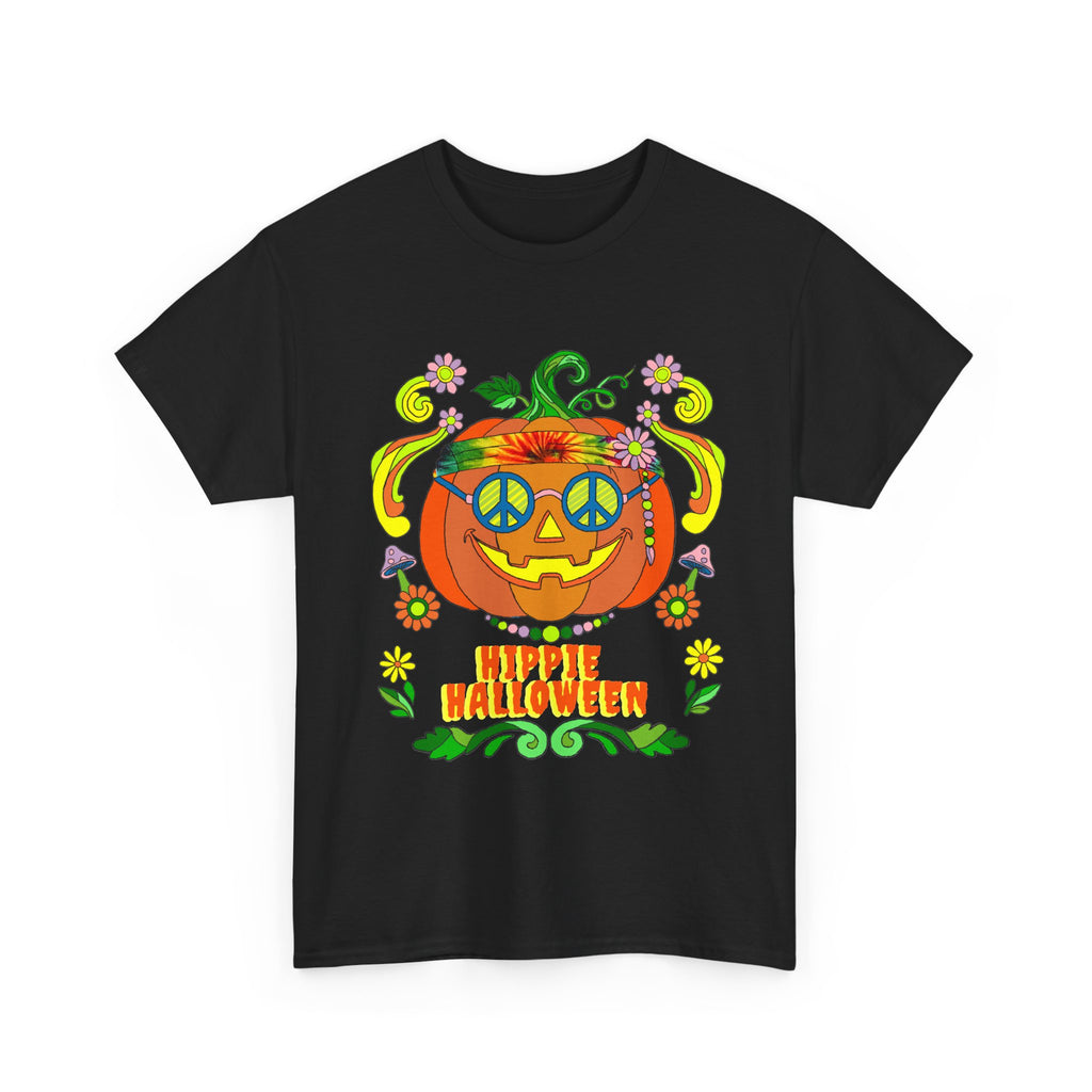 Hippie Halloween Jack-o'-Lantern Cotton Tee