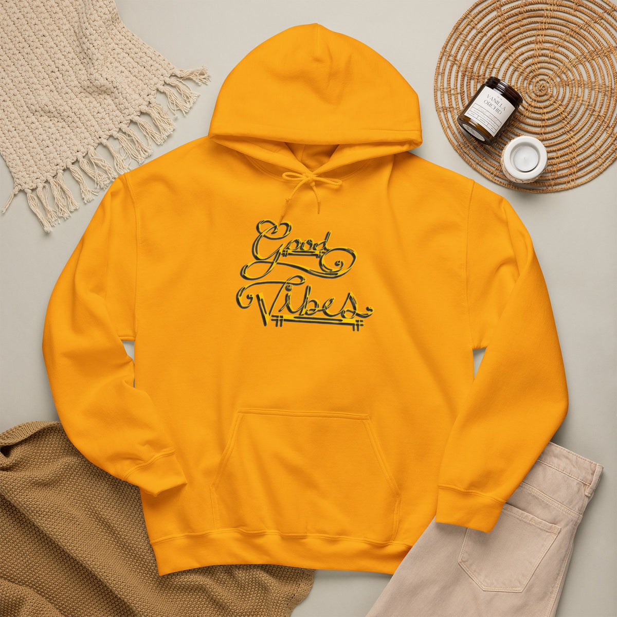 Hippies & Ravins "Good Vibes" Hooded Sweatshirt