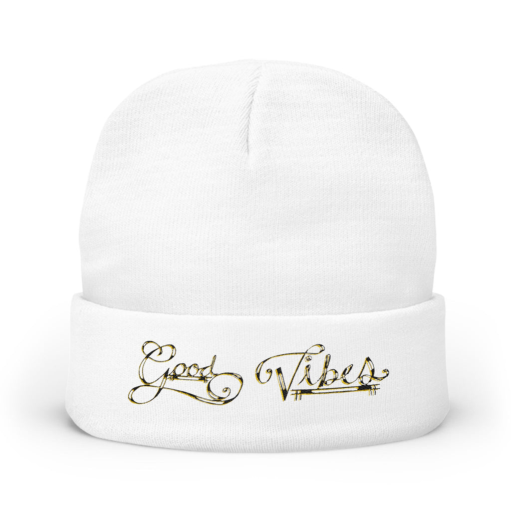 Good Vibes Knit Beanie (Embroidery)