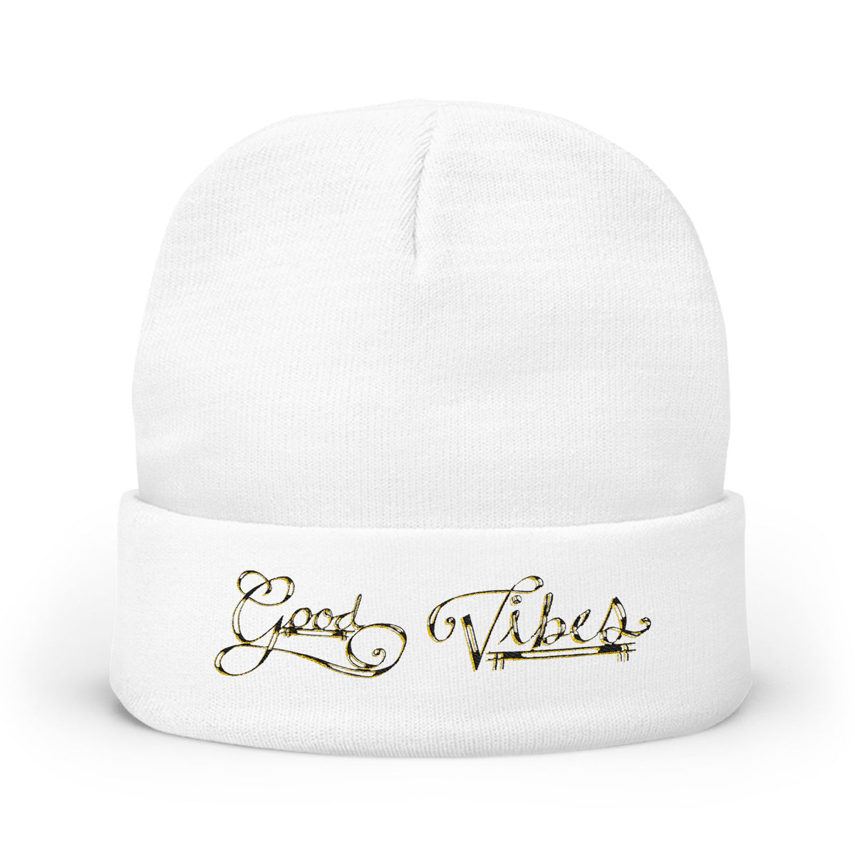Good Vibes Knit Beanie (Embroidery)