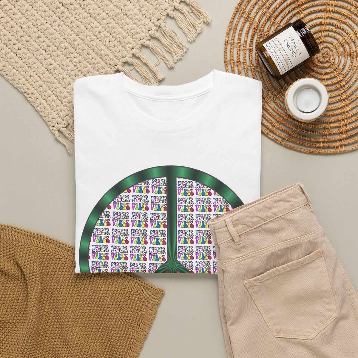 Peace, Love & PLUR — Patchwork Soul Tee