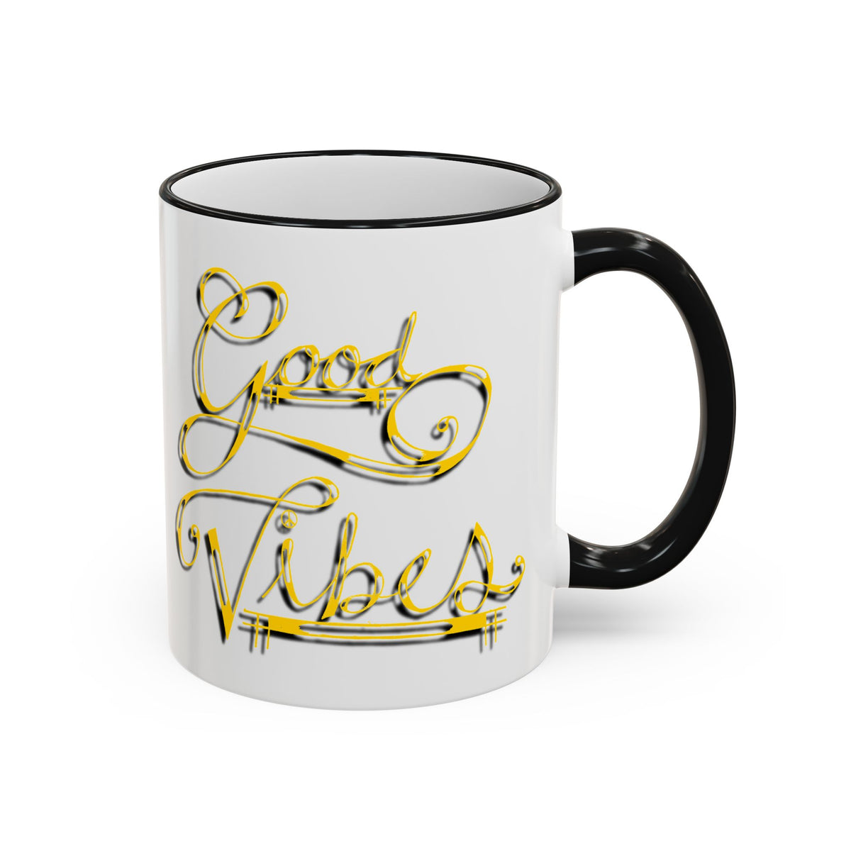 Gold Letter Good Vibes Mug (11oz, 15oz)