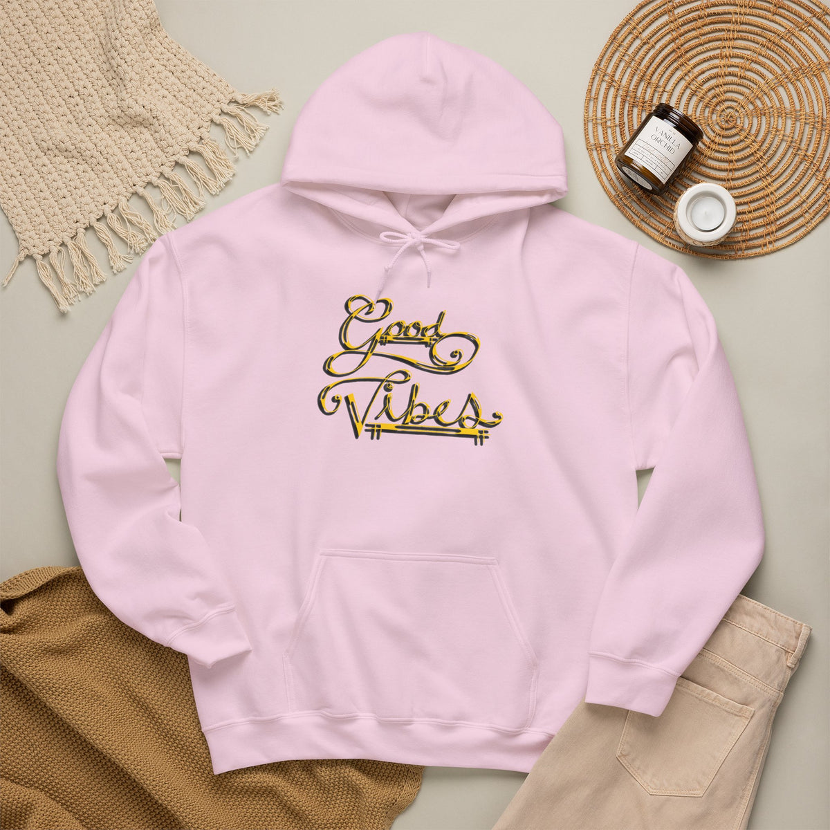 Hippies & Ravins "Good Vibes" Hooded Sweatshirt