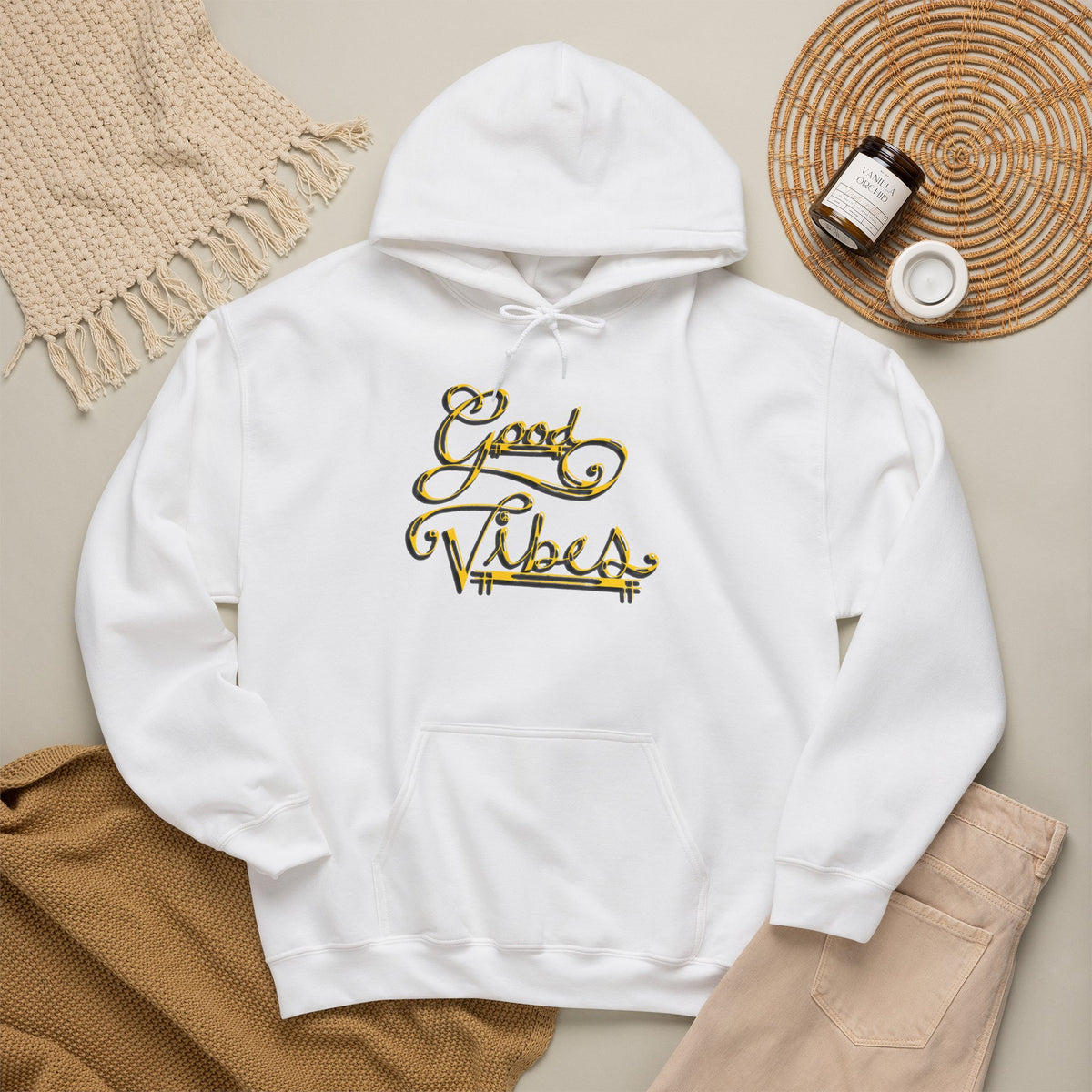 Hippies & Ravins "Good Vibes" Hooded Sweatshirt