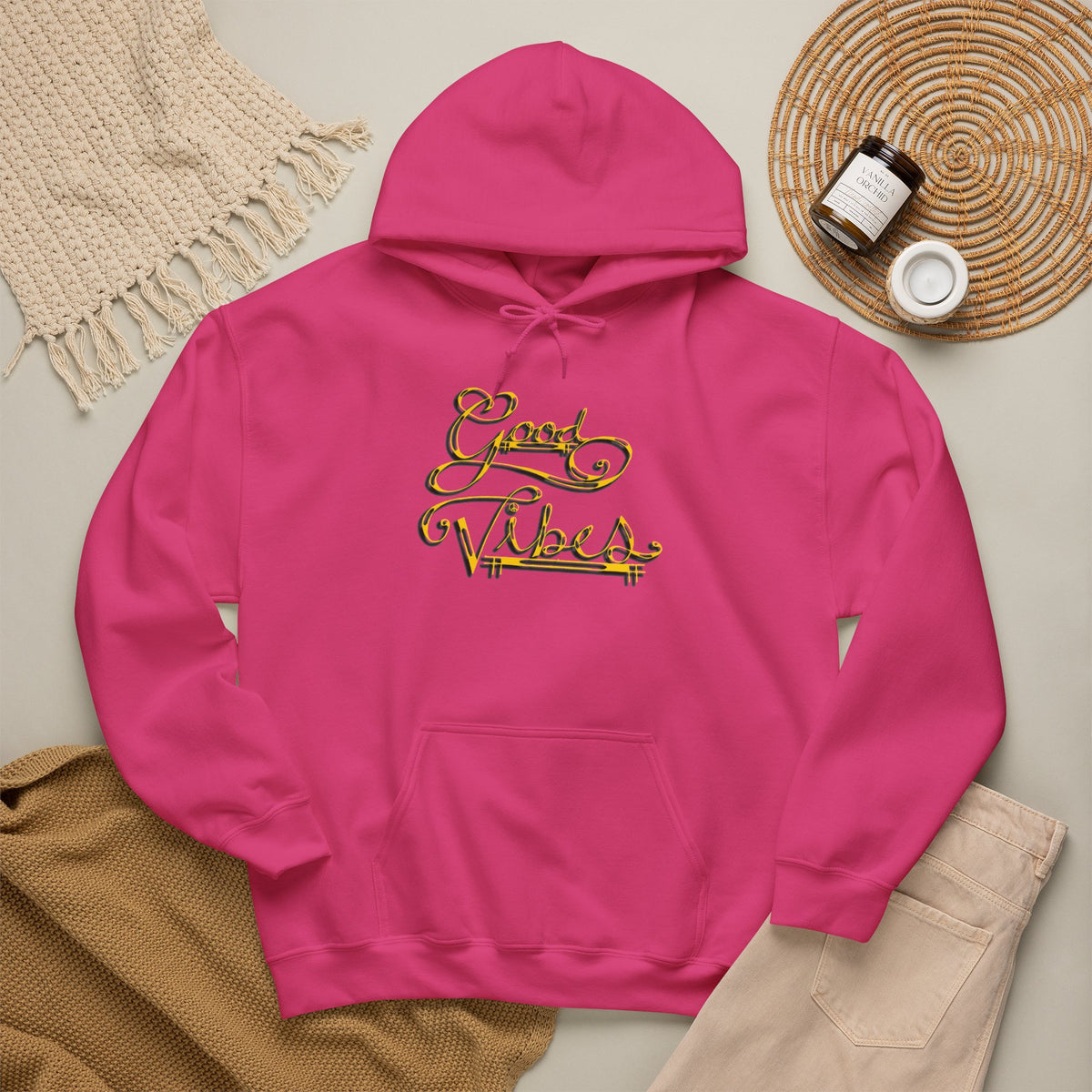 Hippies & Ravins "Good Vibes" Hooded Sweatshirt