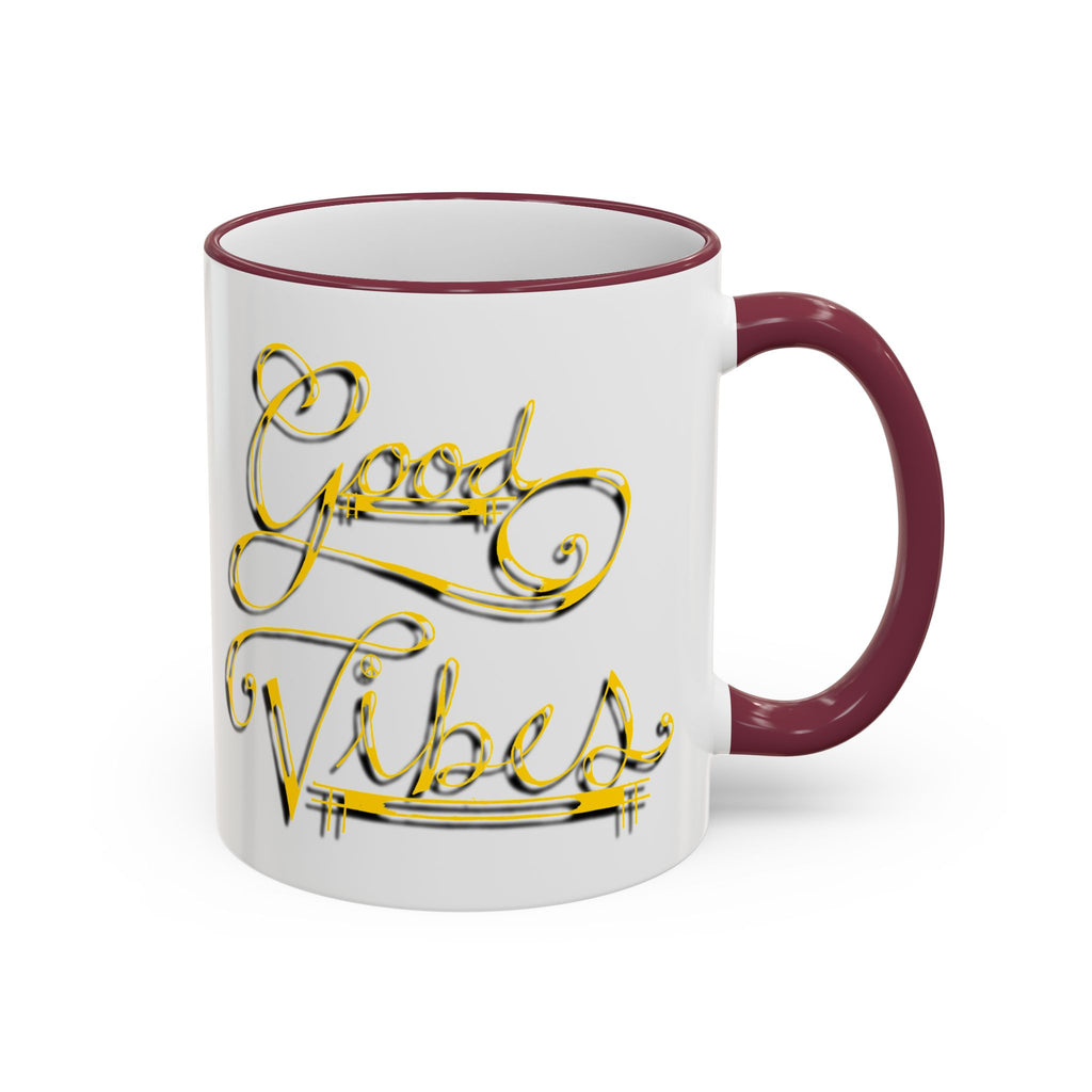 Gold Letter Good Vibes Mug (11oz, 15oz)