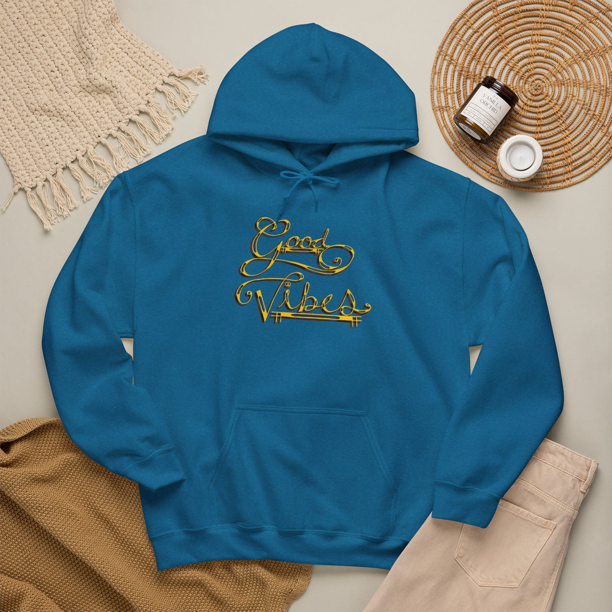 Hippies & Ravins "Good Vibes" Hooded Sweatshirt