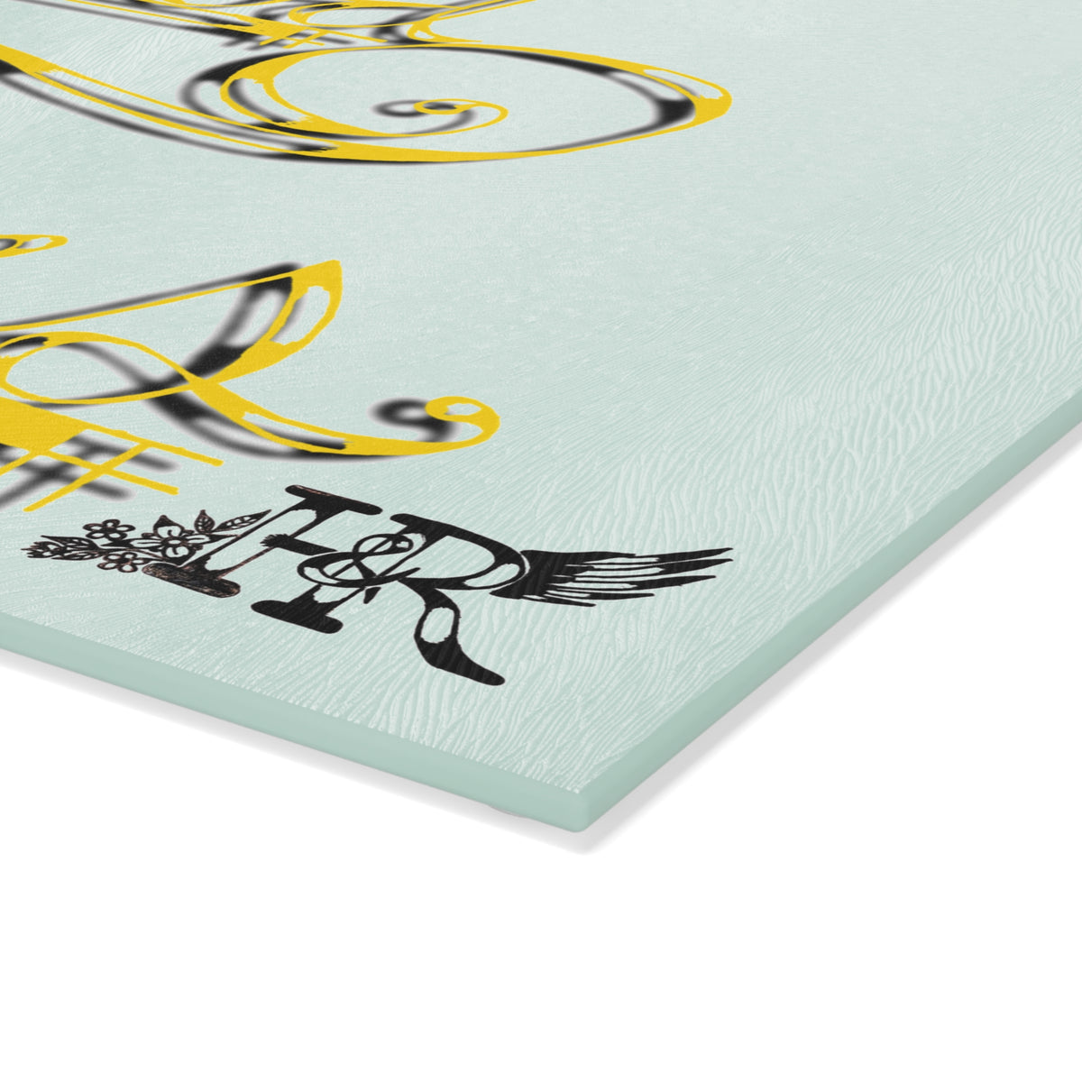 Good Vibes Collection Glass Cutting Board