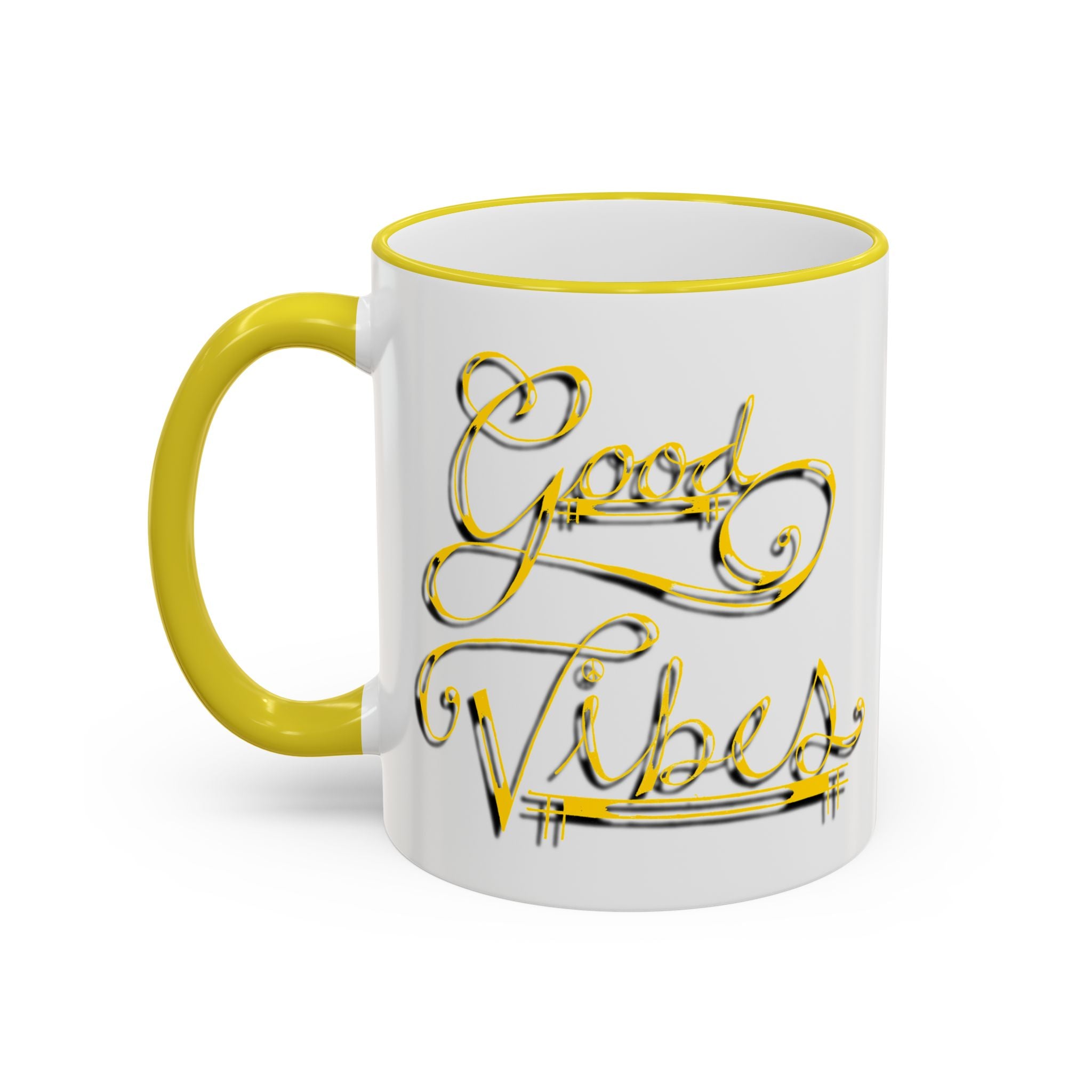 Gold Letter Good Vibes Mug (11oz, 15oz)