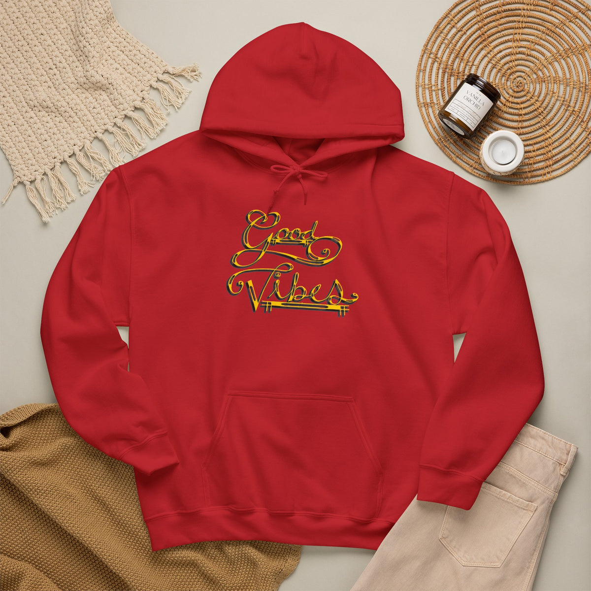 Hippies & Ravins "Good Vibes" Hooded Sweatshirt
