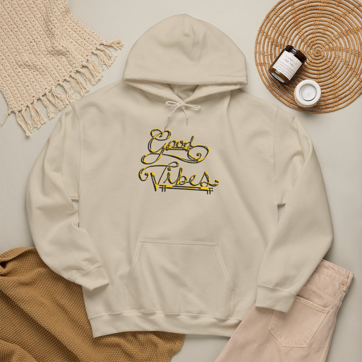 Hippies & Ravins "Good Vibes" Hooded Sweatshirt
