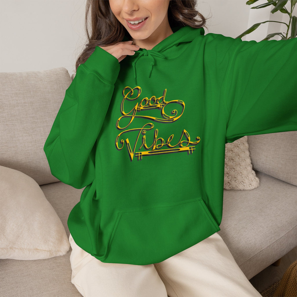Hippies & Ravins "Good Vibes" Hooded Sweatshirt