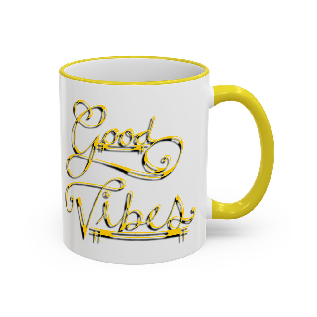Gold Letter Good Vibes Mug (11oz, 15oz)