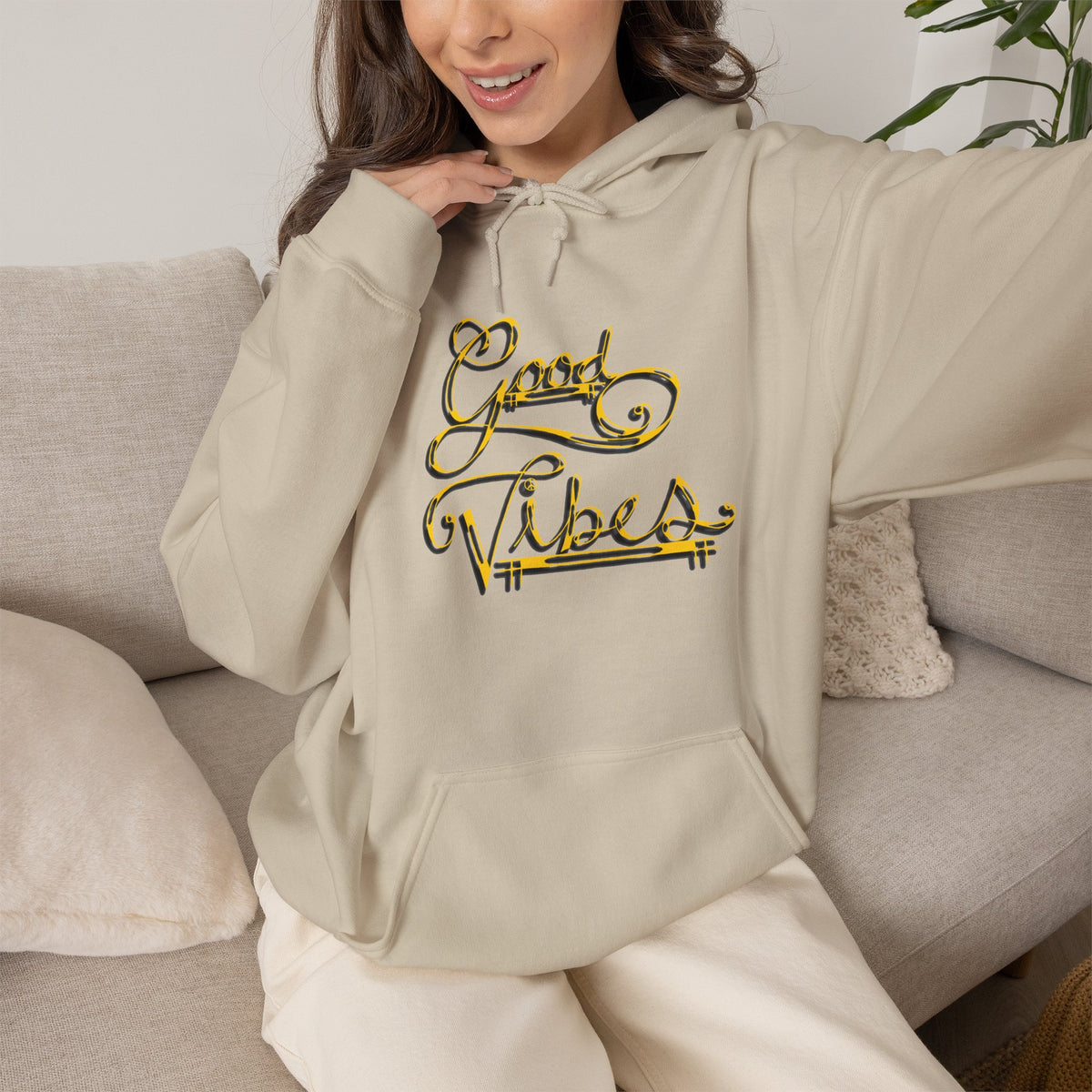 Hippies & Ravins "Good Vibes" Hooded Sweatshirt