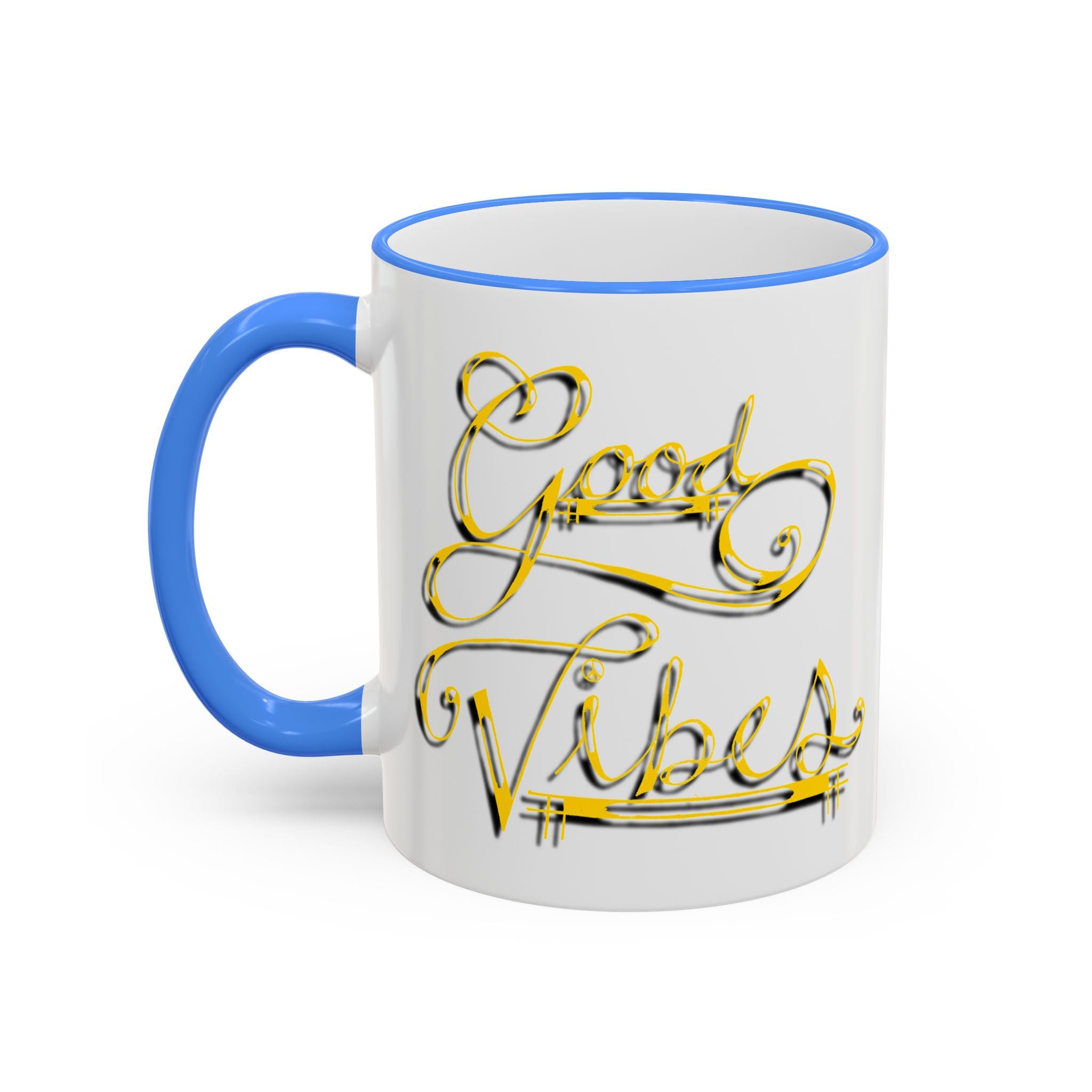 Gold Letter Good Vibes Mug (11oz, 15oz)