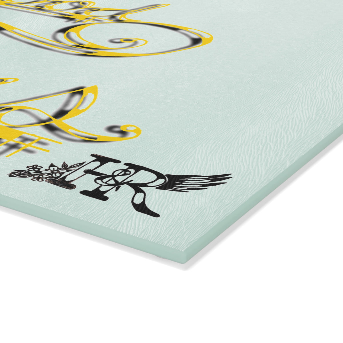 Good Vibes Collection Glass Cutting Board