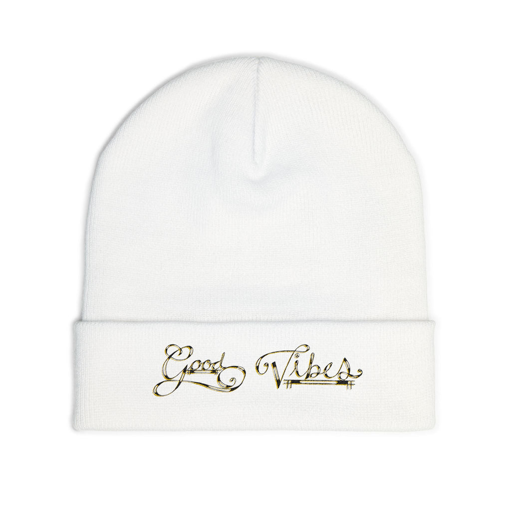 Good Vibes Knit Beanie (Embroidery)