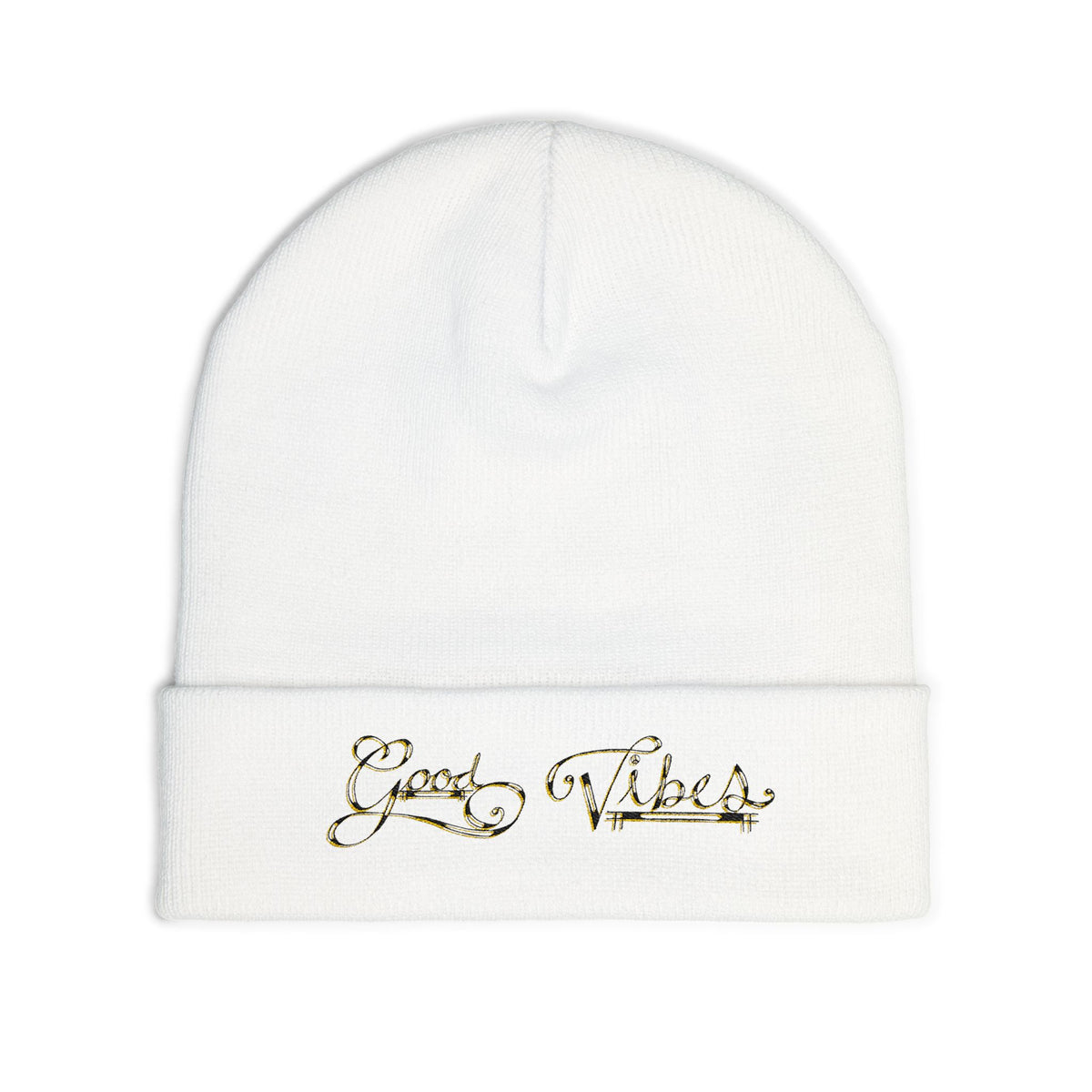 Good Vibes Knit Beanie (Embroidery)
