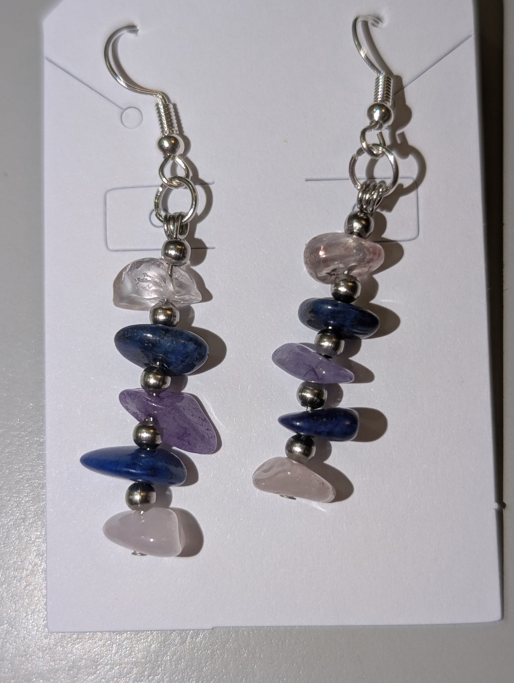 Blue Moon Daydream Earrings Amethyst + Lapis Lazuli