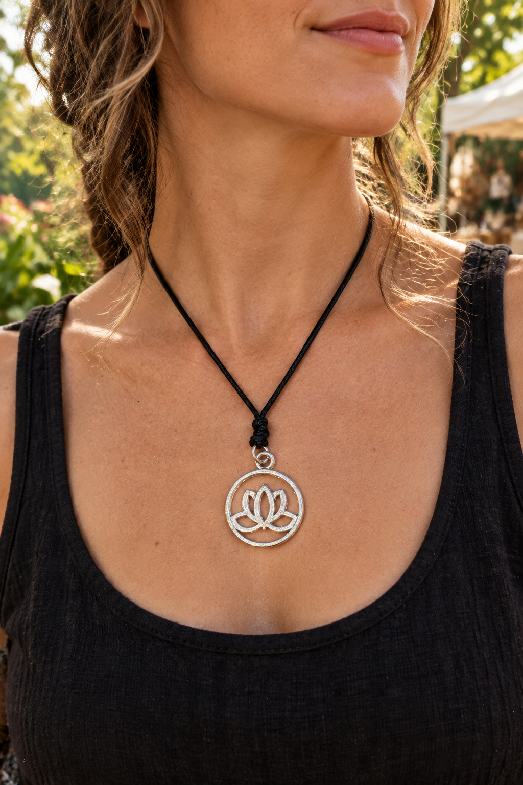 Outdoor lifestyle necklace mock-up