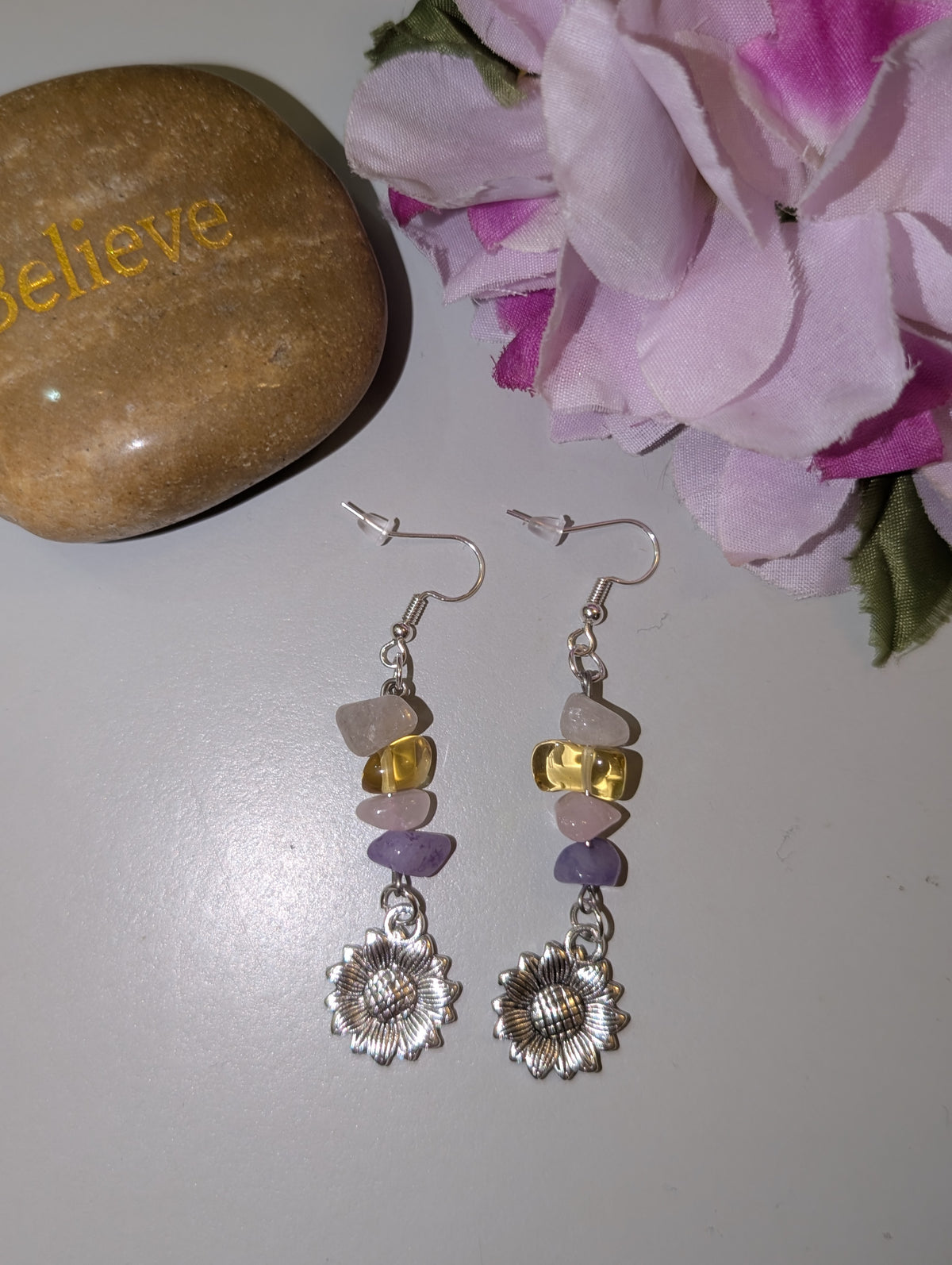 Sunflower Dangle Earrings
